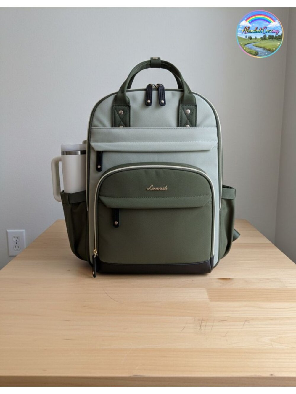 LOVEVOOK Laptop Backpack 15.6 Inch with Cup Holder 26 Pockets Nylon Water